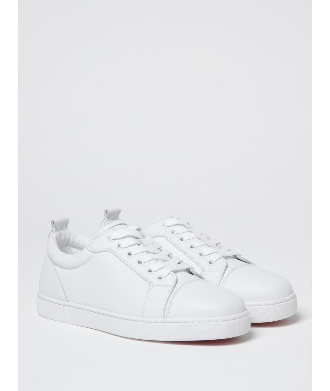 CHRISTIAN LOUBOUTIN Белые кожаные кеды, фото 2