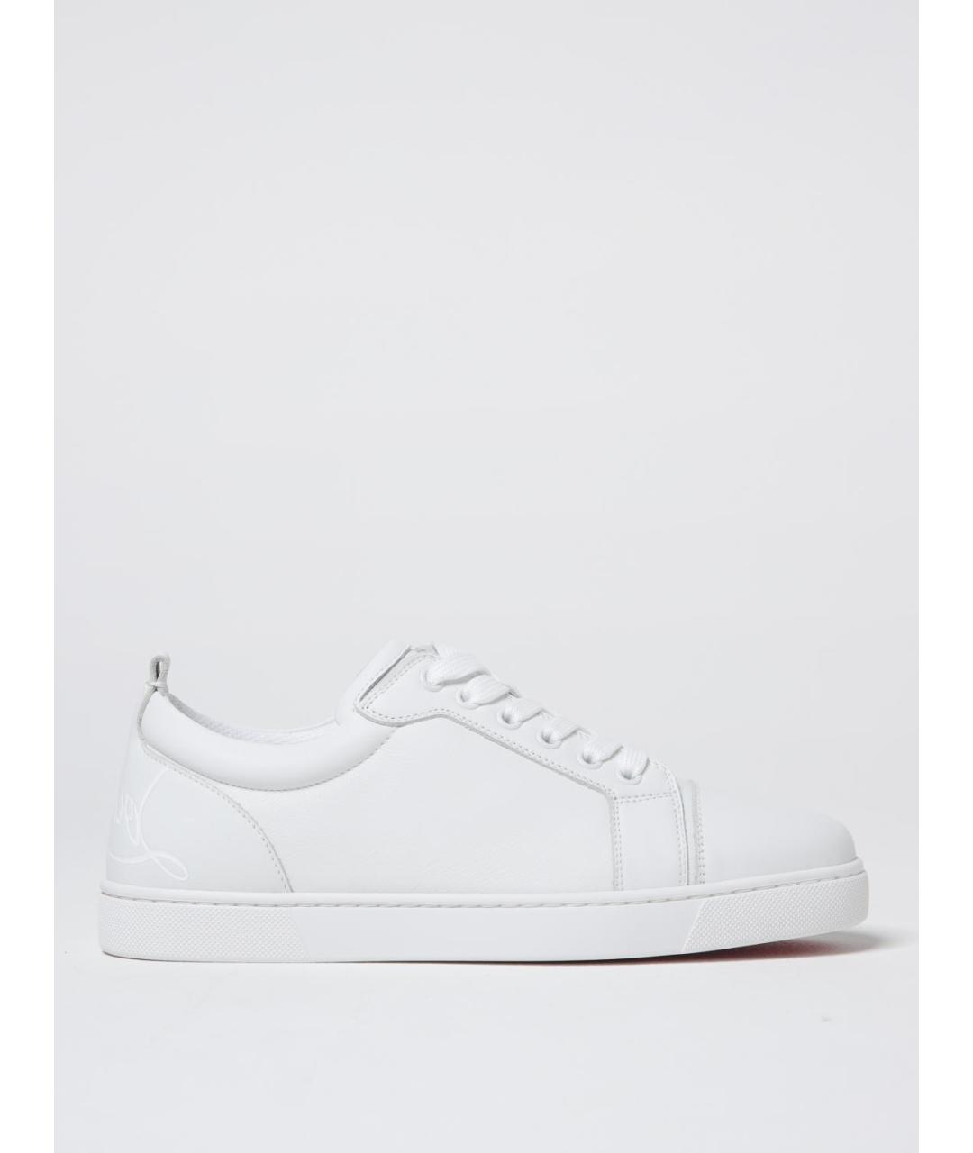 CHRISTIAN LOUBOUTIN Белые кожаные кеды, фото 5