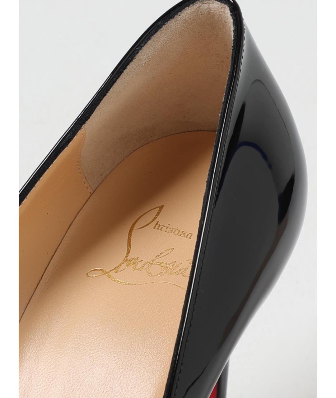 CHRISTIAN LOUBOUTIN Черные туфли из лакированной кожи, фото 4