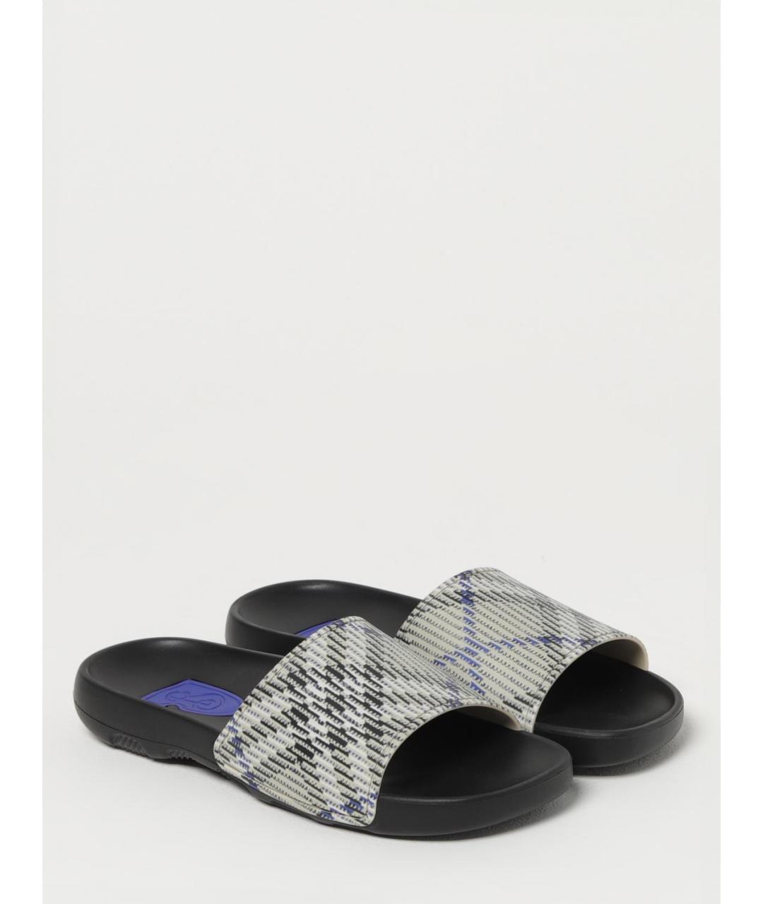 BURBERRY Мульти резиновые шлепанцы, фото 2