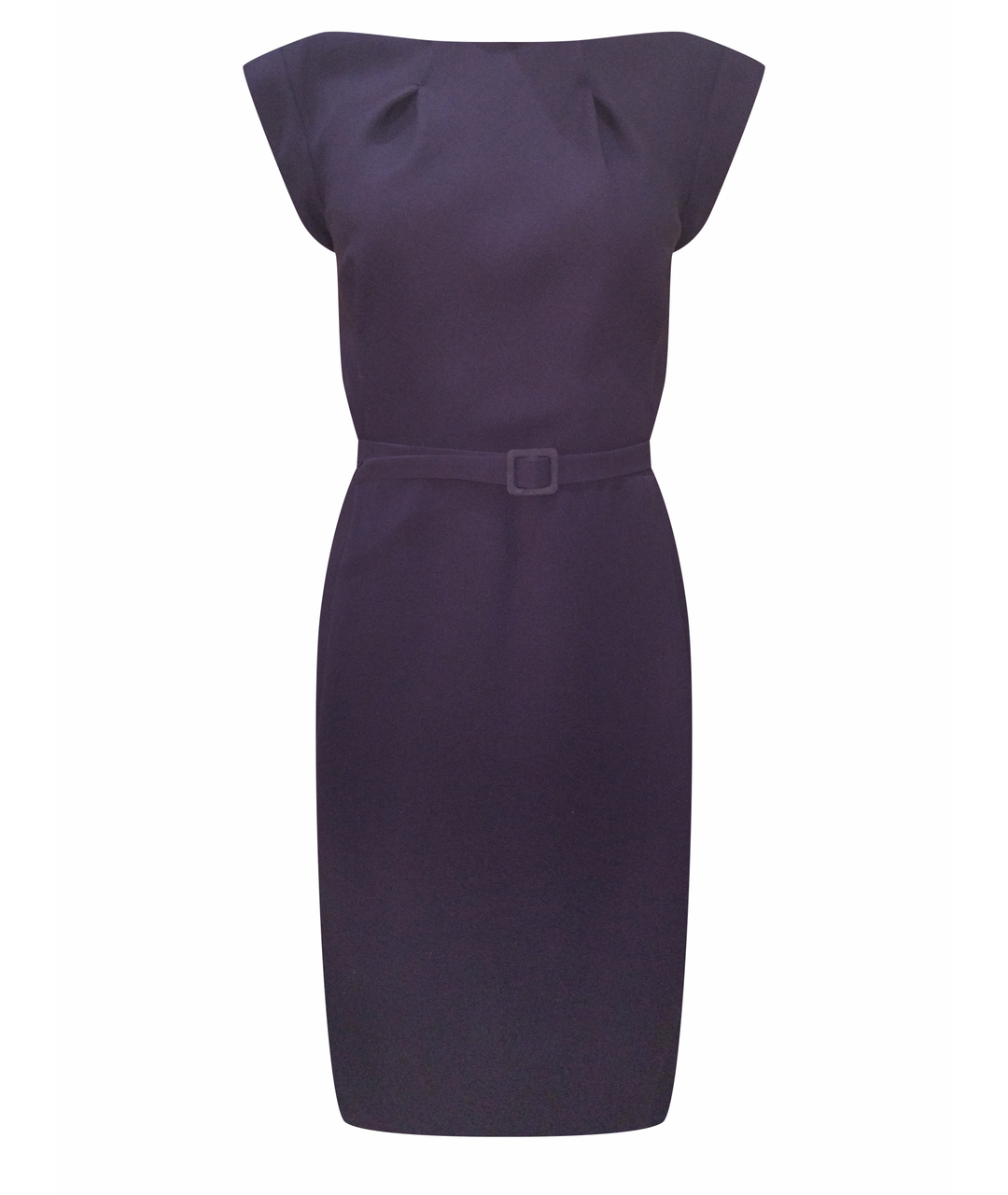BOTTEGA VENETA Фиолетовое шерстяное повседневное платье, фото 1
