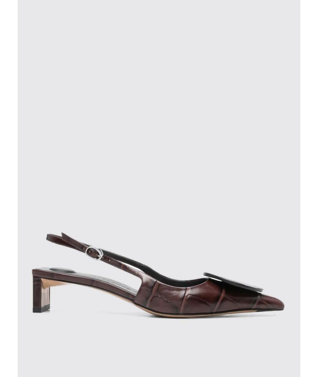 JACQUEMUS Коричневые кожаные туфли, фото 5