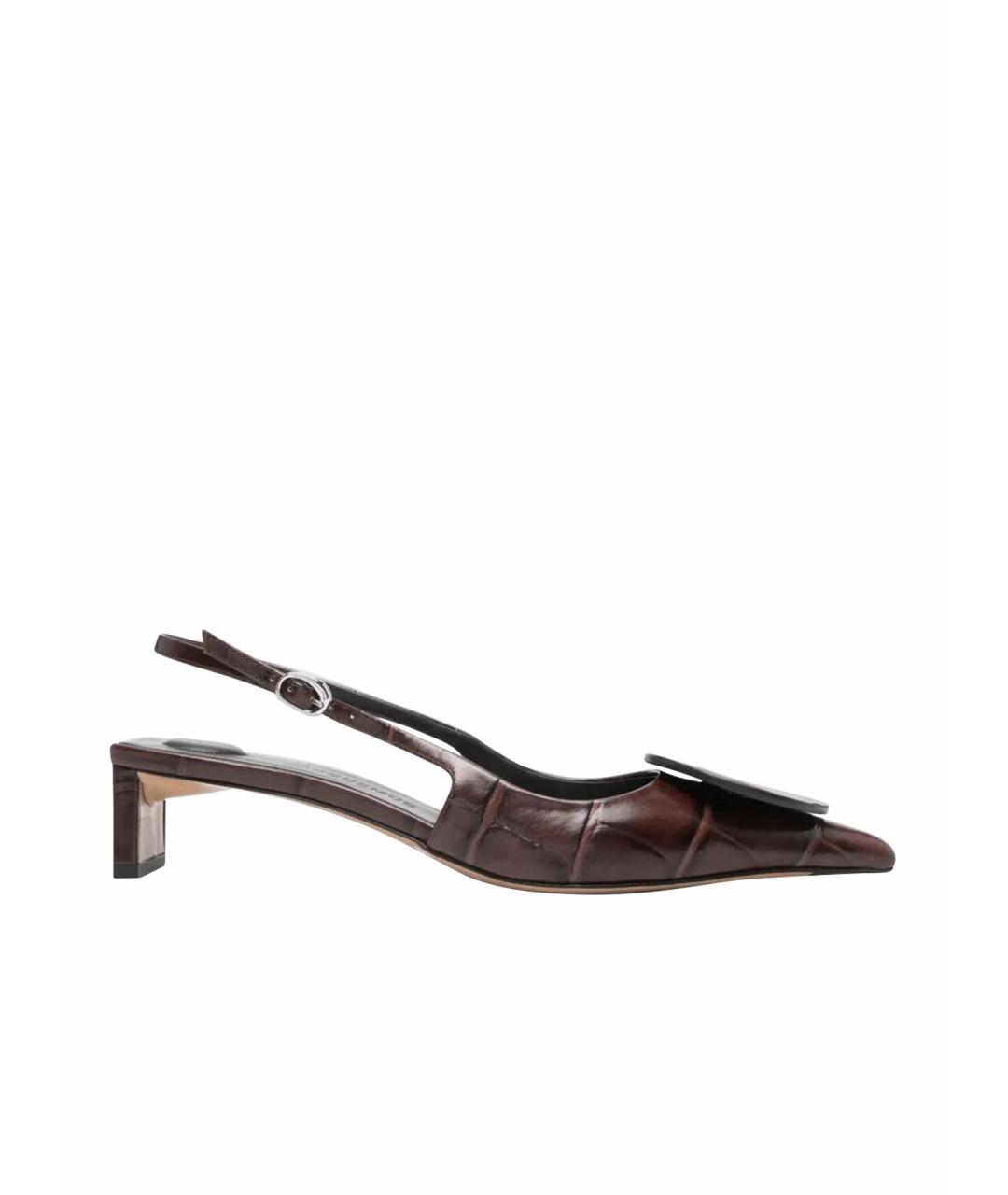 JACQUEMUS Коричневые кожаные туфли, фото 1