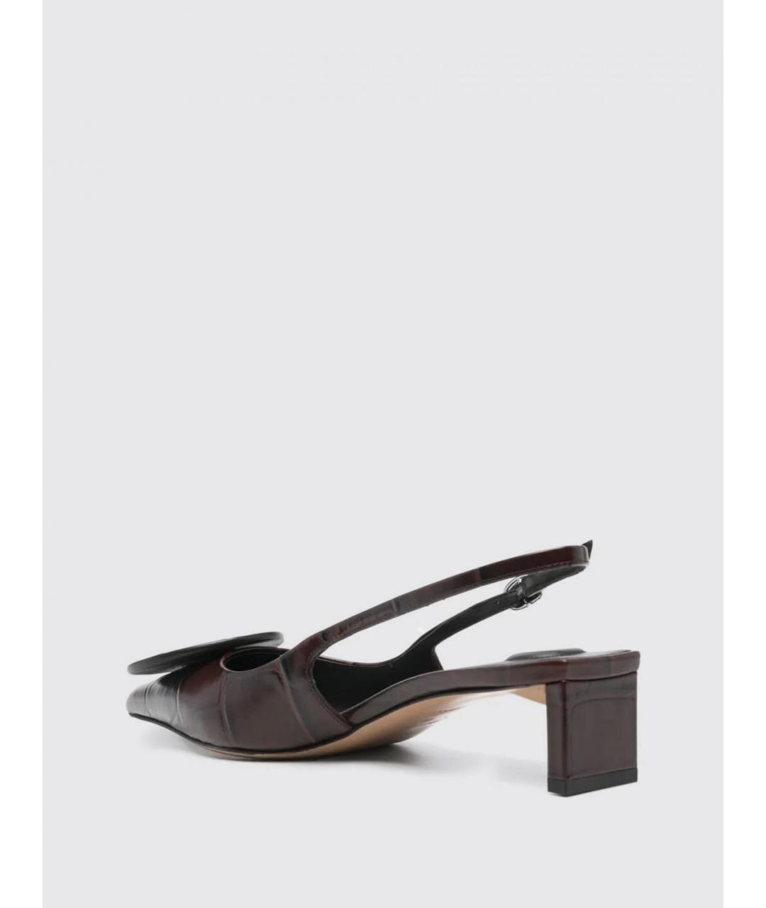 JACQUEMUS Коричневые кожаные туфли, фото 3