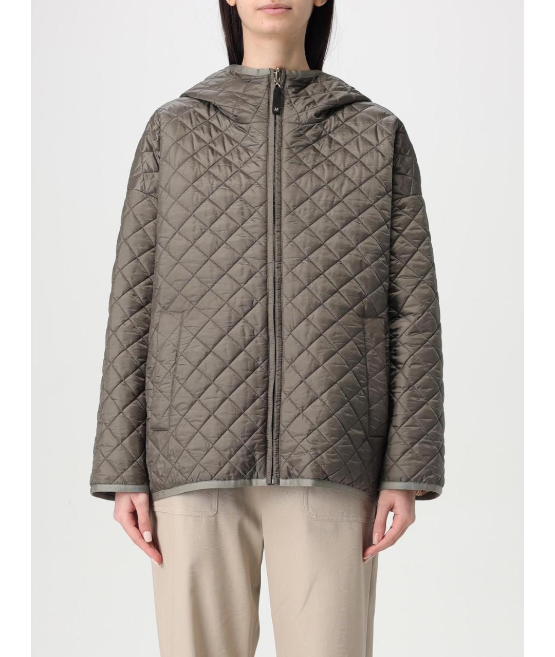 MAX MARA Серая полиамидовая куртка, фото 2