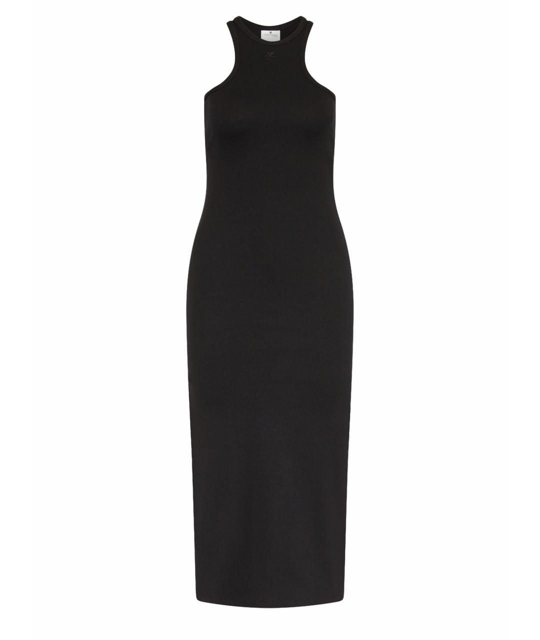 COURREGES Черное хлопковое повседневное платье, фото 1