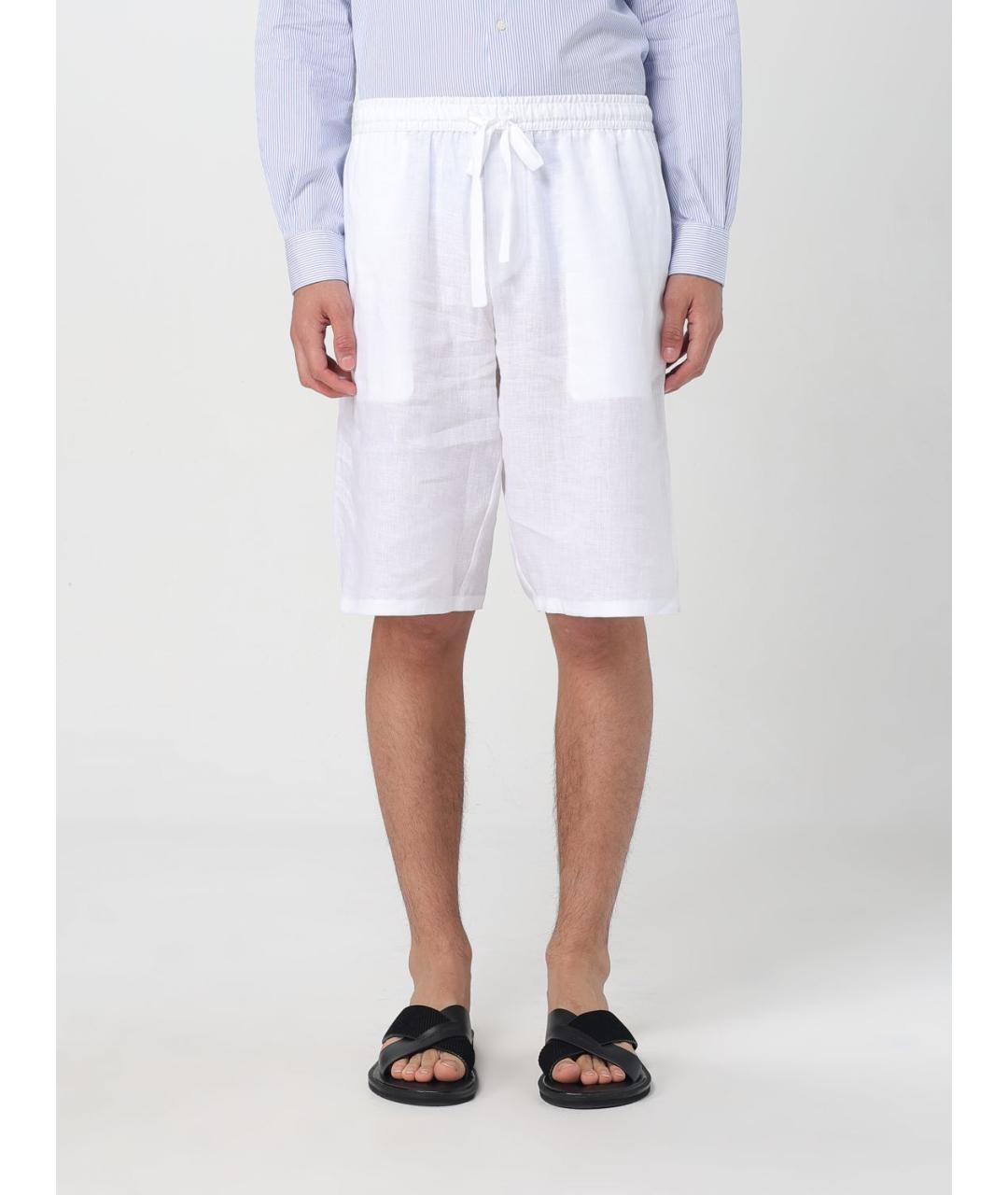 DOLCE&GABBANA Белые льняные шорты, фото 2