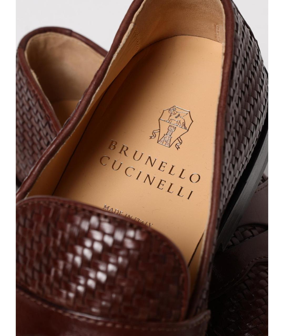 BRUNELLO CUCINELLI Коричневые лоферы, фото 4