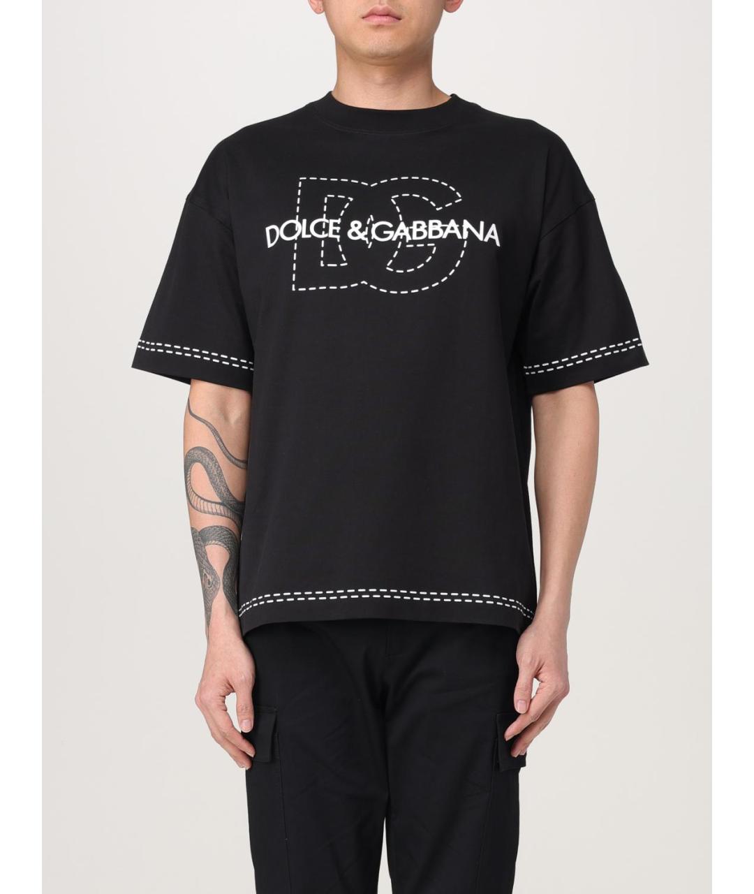DOLCE&GABBANA Черная футболка, фото 2