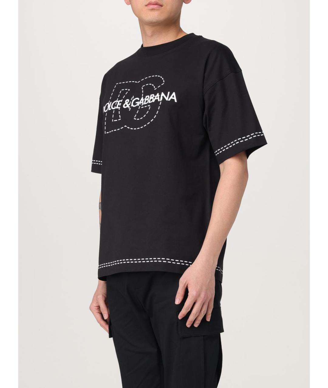 DOLCE&GABBANA Черная футболка, фото 5