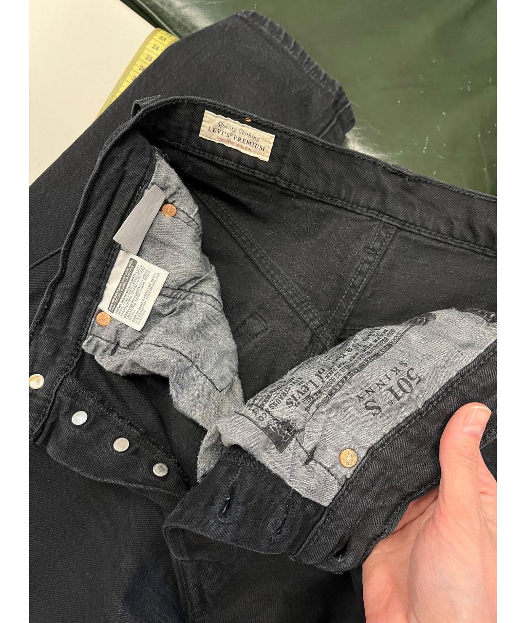 LEVI'S Черные хлопко-эластановые джинсы слим, фото 8