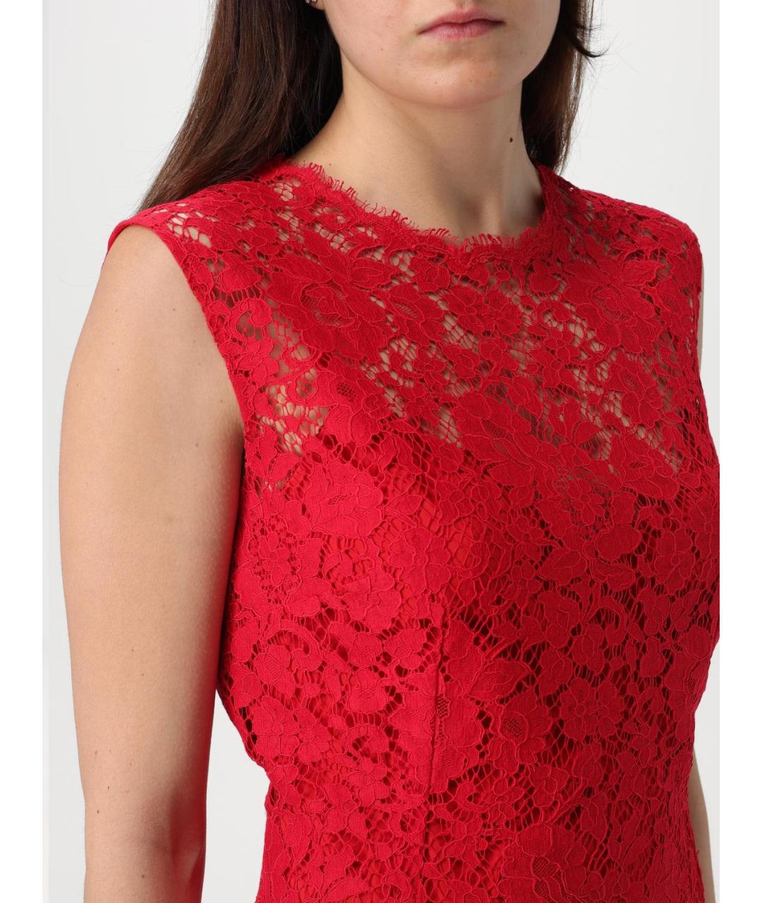 DOLCE&GABBANA Красное хлопковое платье, фото 5
