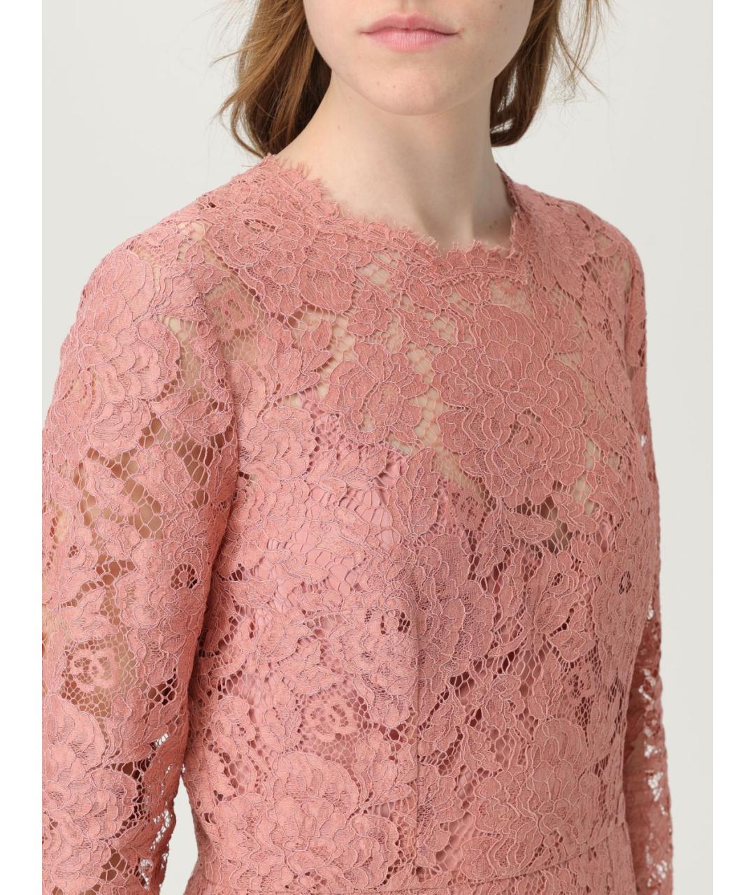 DOLCE&GABBANA Розовое повседневное платье, фото 5