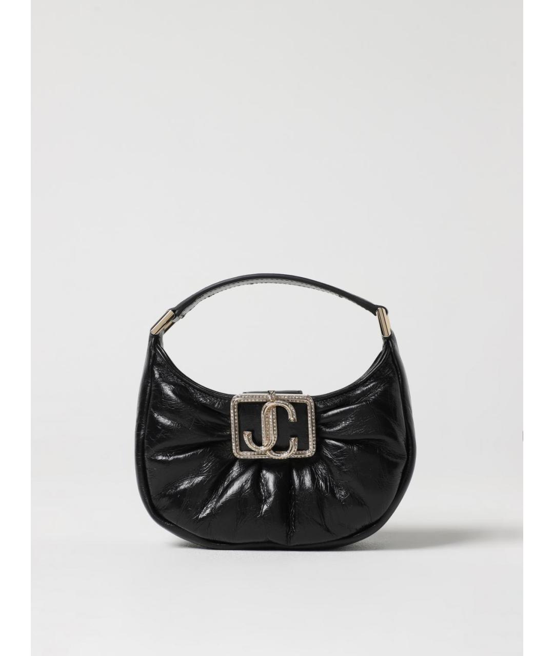 JIMMY CHOO Черная кожаная сумка с короткими ручками, фото 5