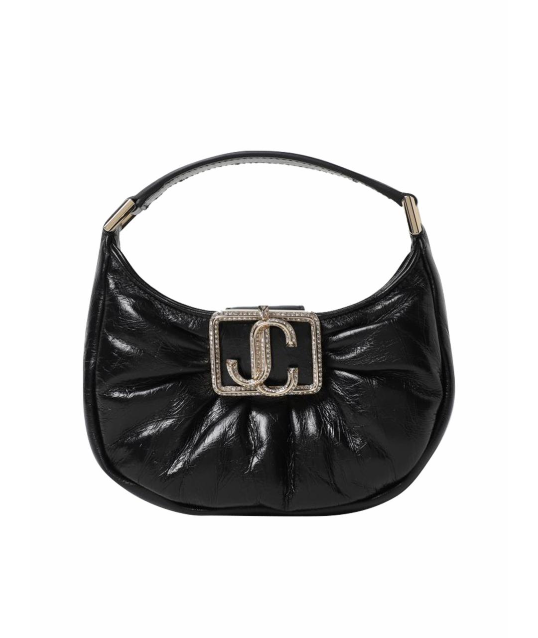 JIMMY CHOO Черная кожаная сумка с короткими ручками, фото 1