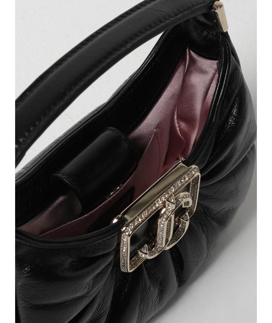 JIMMY CHOO Черная кожаная сумка с короткими ручками, фото 4