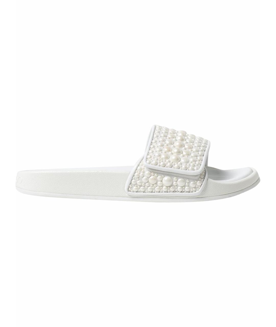 JIMMY CHOO Белые шлепанцы, фото 1