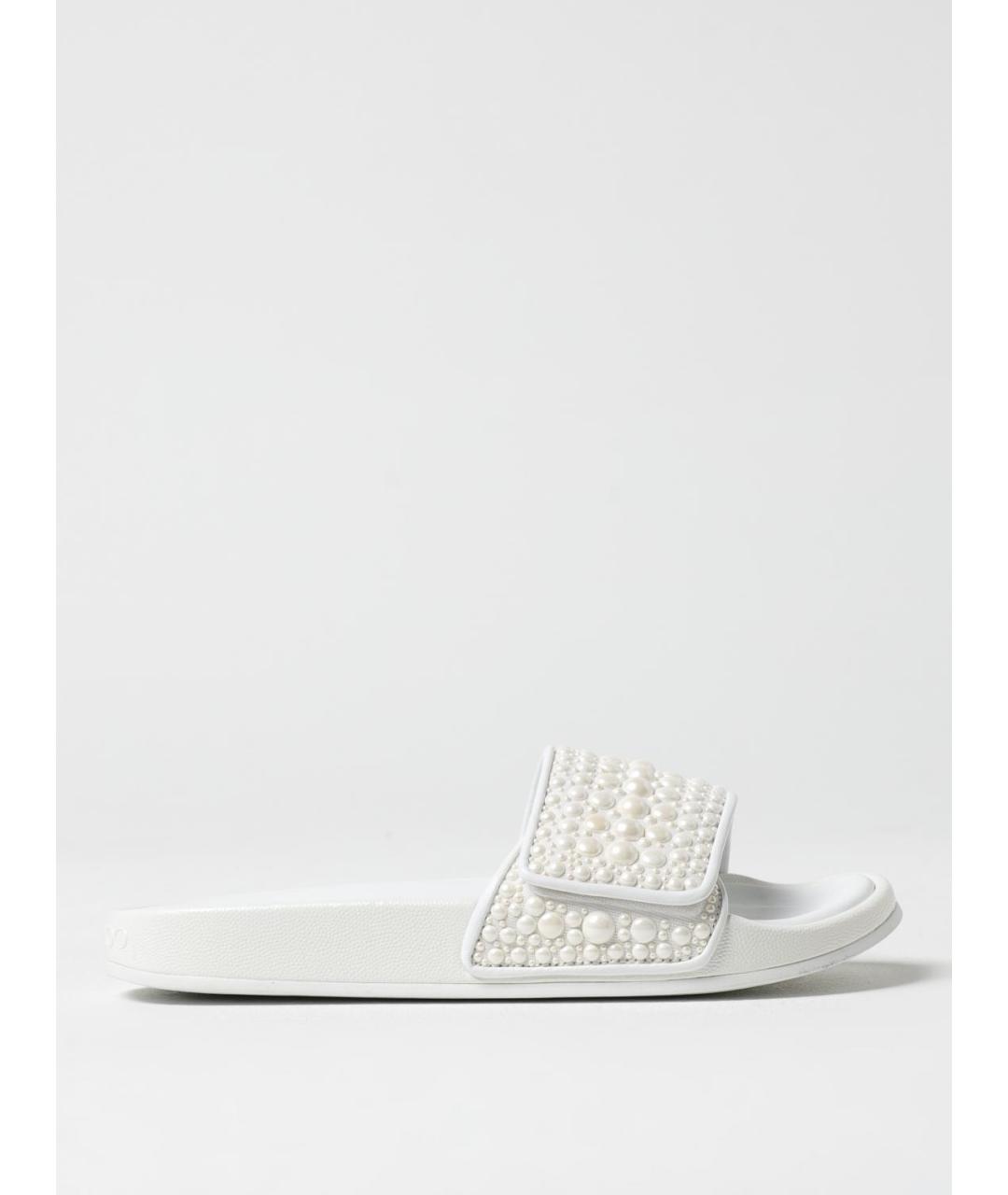 JIMMY CHOO Белые шлепанцы, фото 5