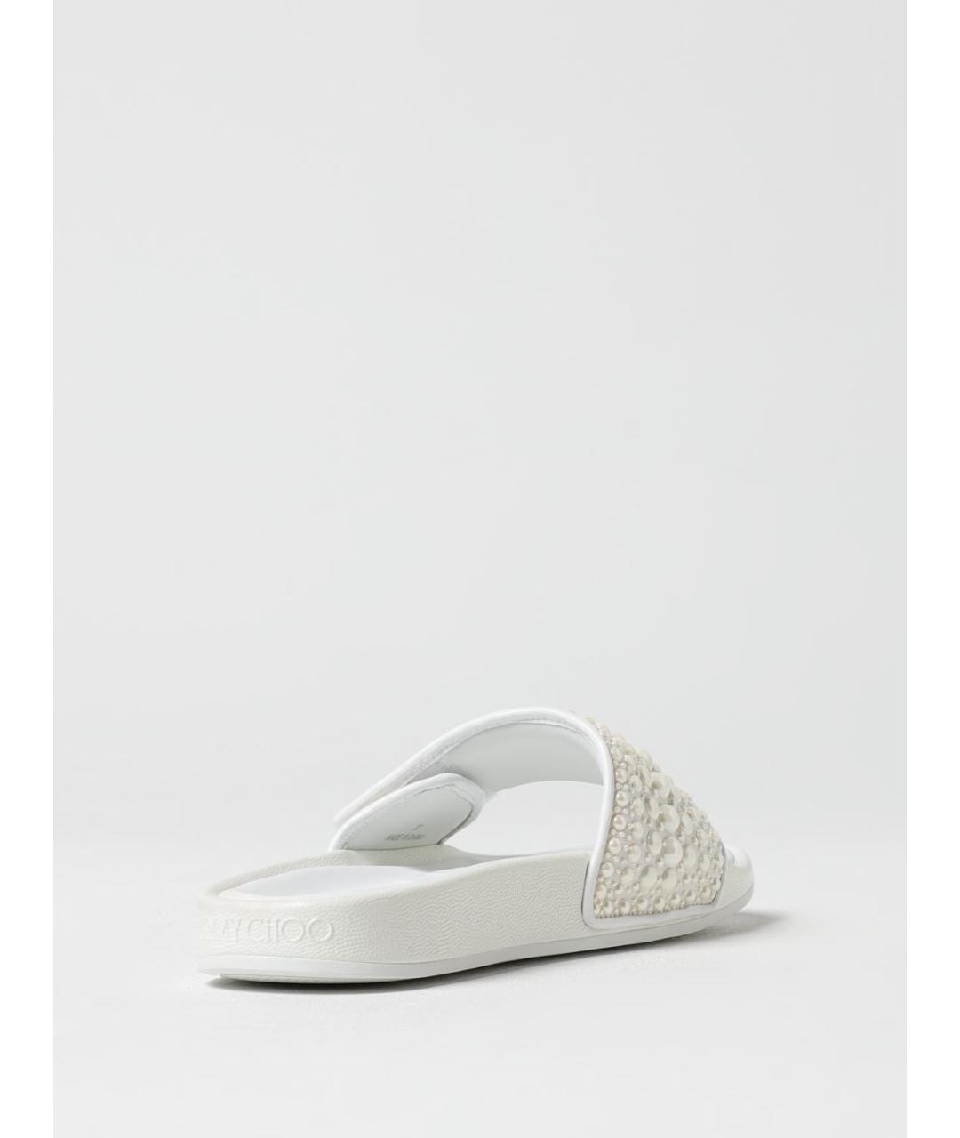 JIMMY CHOO Белые шлепанцы, фото 3