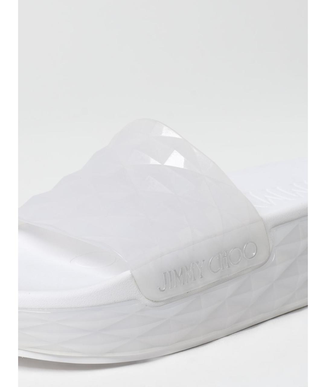JIMMY CHOO Белые шлепанцы, фото 4