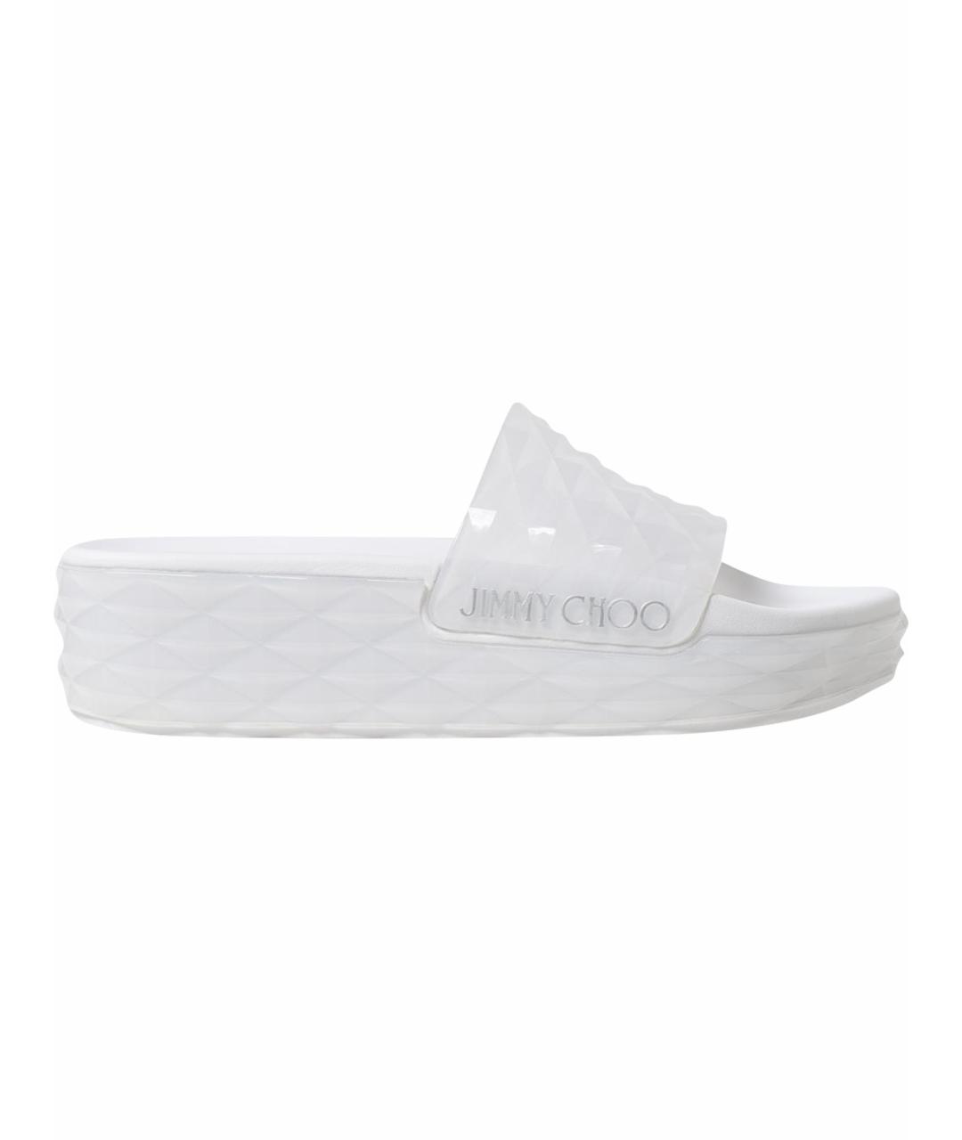 JIMMY CHOO Белые шлепанцы, фото 1