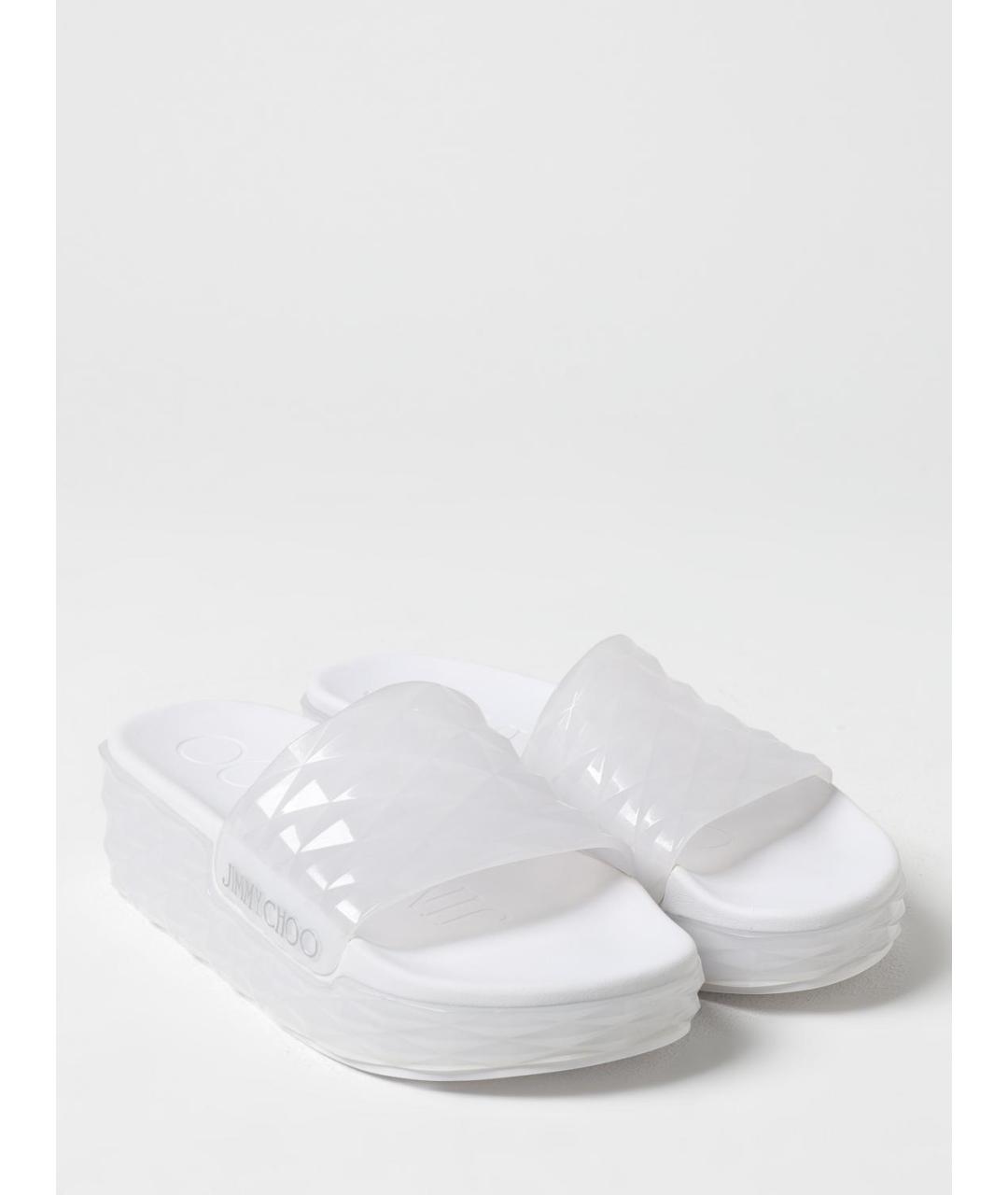 JIMMY CHOO Белые шлепанцы, фото 2