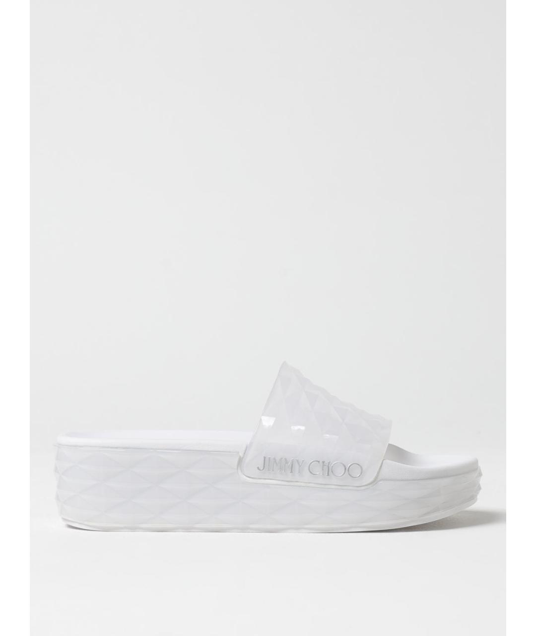 JIMMY CHOO Белые шлепанцы, фото 5