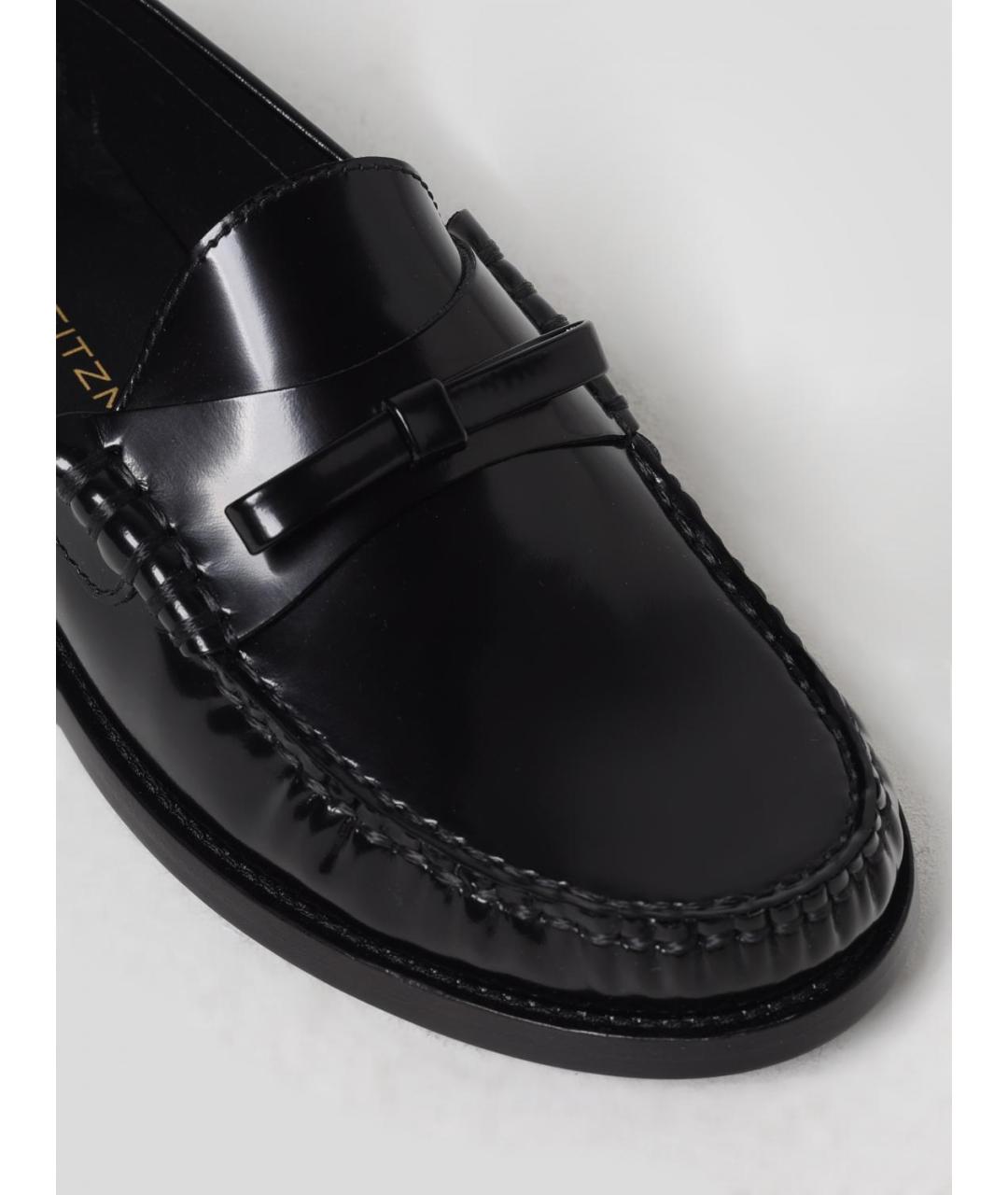 STUART WEITZMAN Черные кожаные лоферы, фото 4