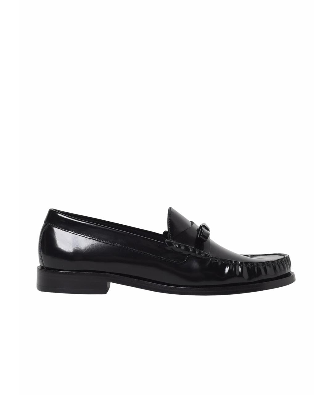 STUART WEITZMAN Черные кожаные лоферы, фото 1
