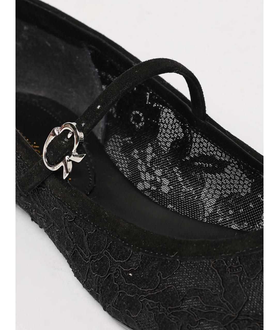 GIANVITO ROSSI Черные текстильные балетки, фото 4