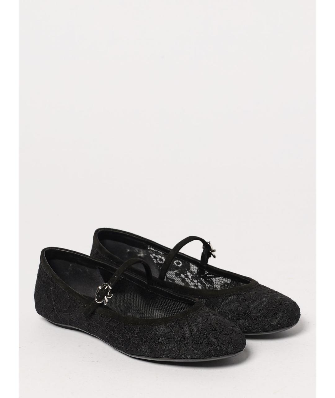 GIANVITO ROSSI Черные текстильные балетки, фото 2