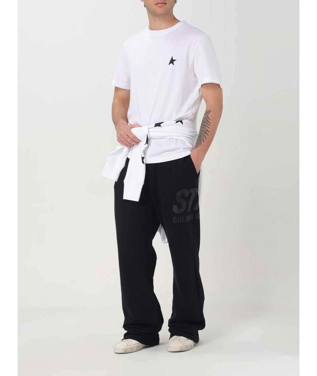 GOLDEN GOOSE DELUXE BRAND Черные хлопковые повседневные брюки, фото 3