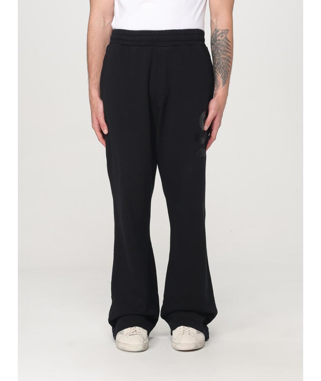 GOLDEN GOOSE DELUXE BRAND Черные хлопковые повседневные брюки, фото 2
