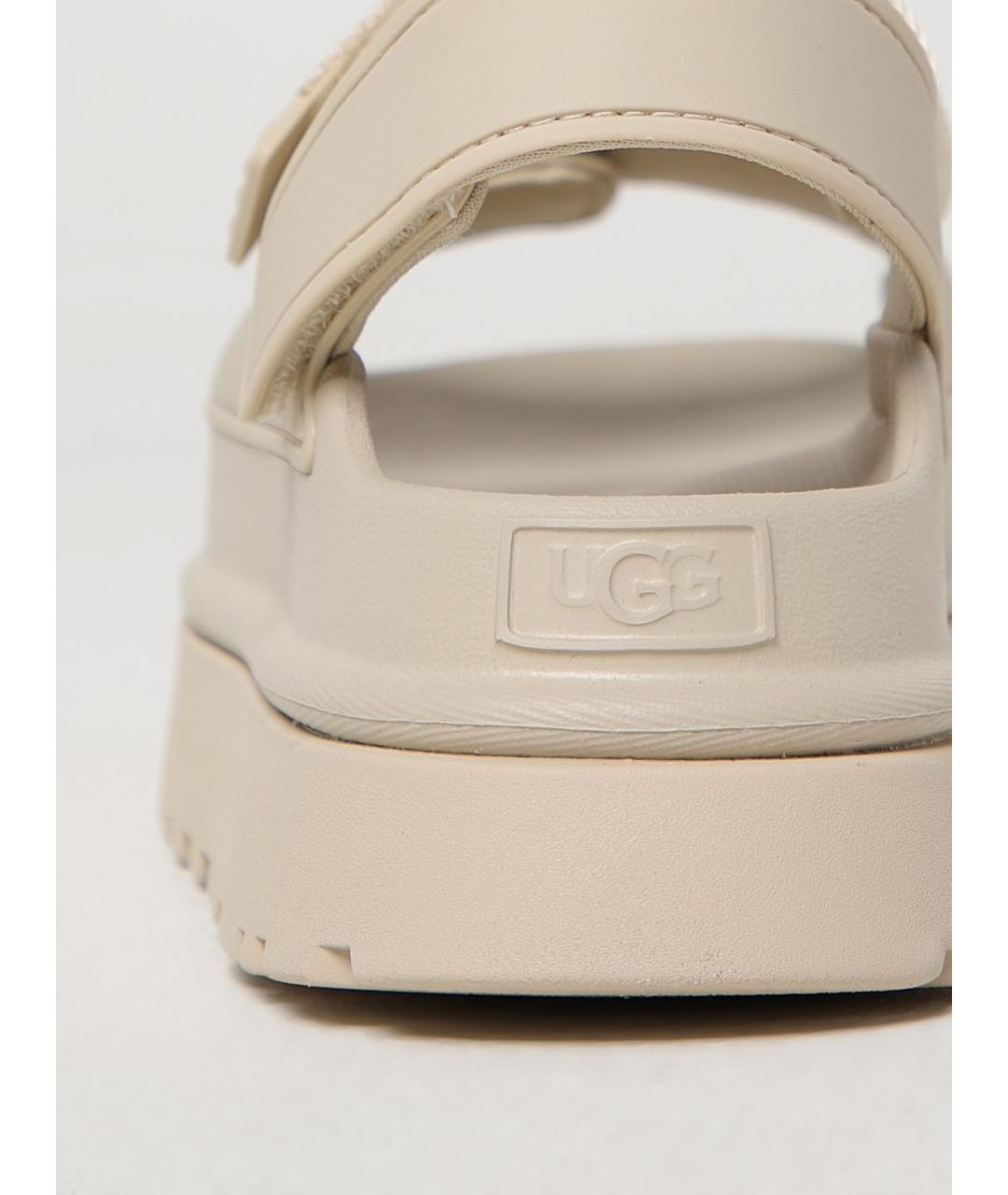 UGG AUSTRALIA Бежевые резиновые сандалии, фото 4