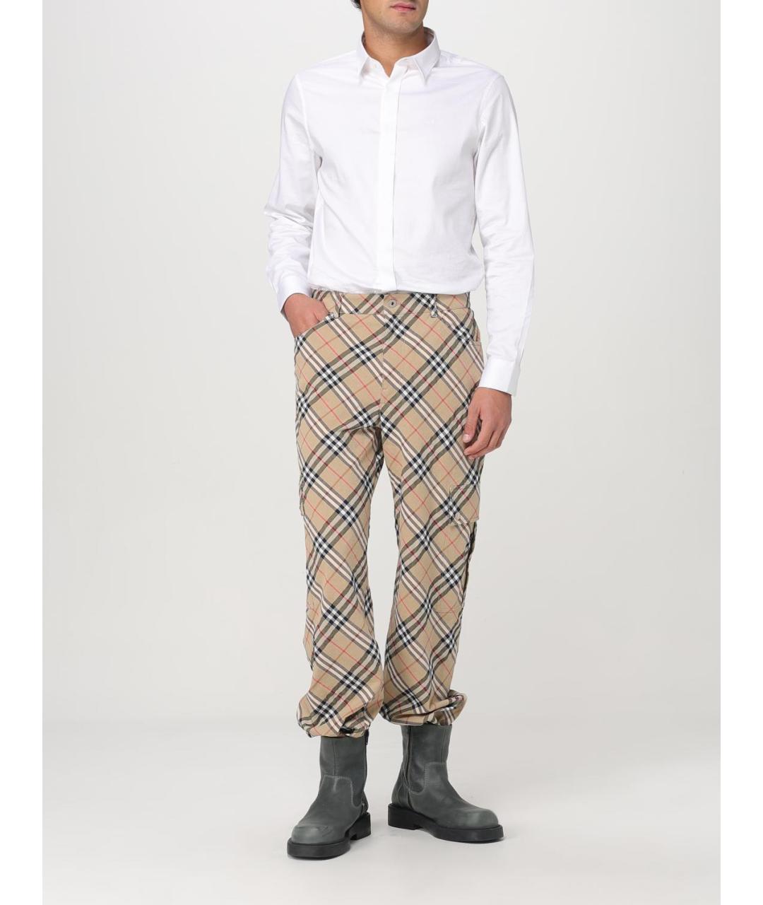 BURBERRY Бежевые повседневные брюки, фото 3