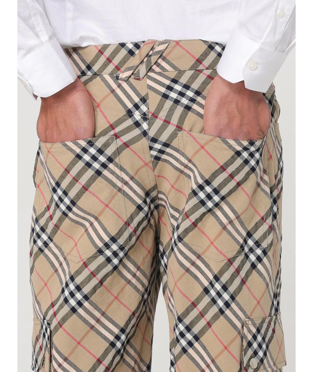 BURBERRY Бежевые повседневные брюки, фото 6