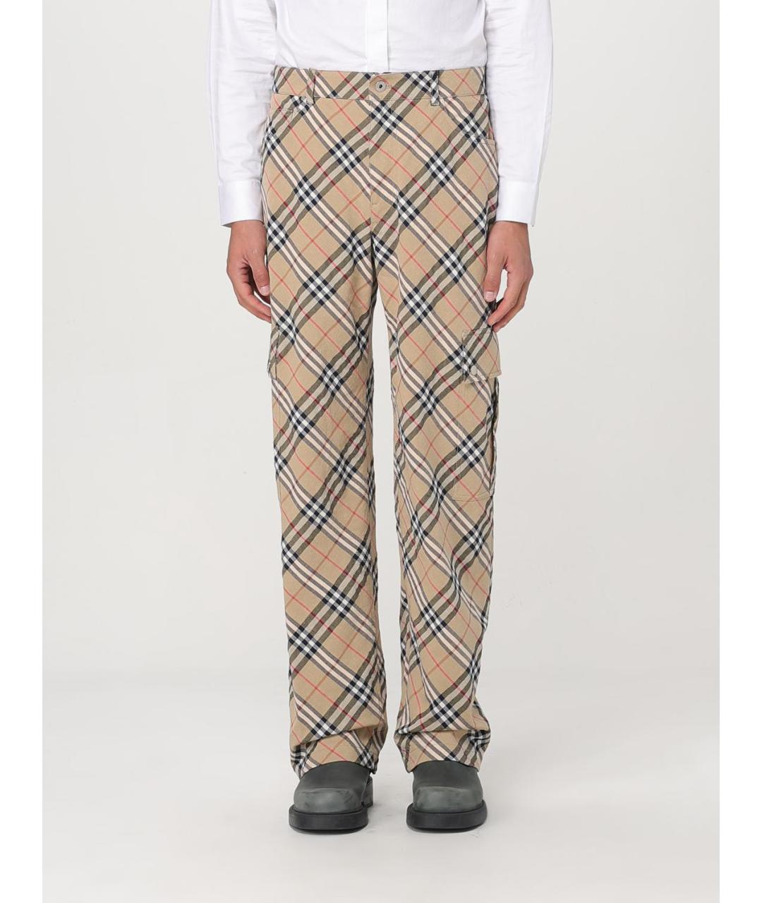 BURBERRY Бежевые повседневные брюки, фото 2