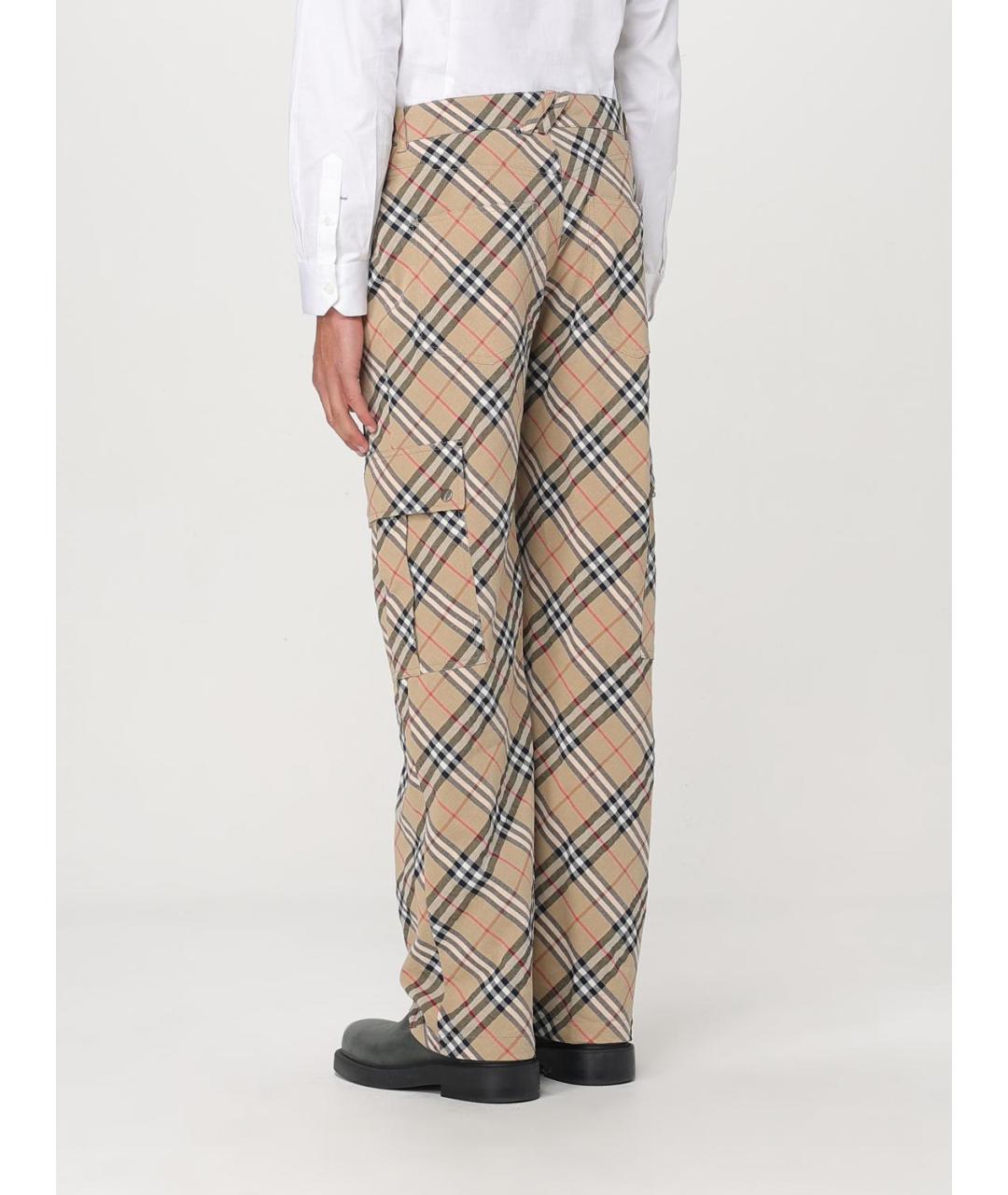 BURBERRY Бежевые повседневные брюки, фото 4