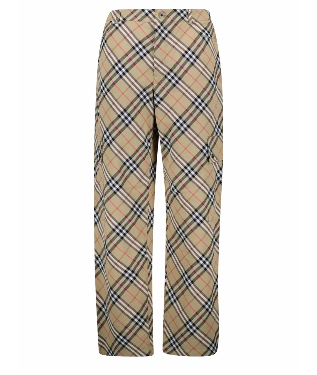 BURBERRY Бежевые повседневные брюки, фото 1