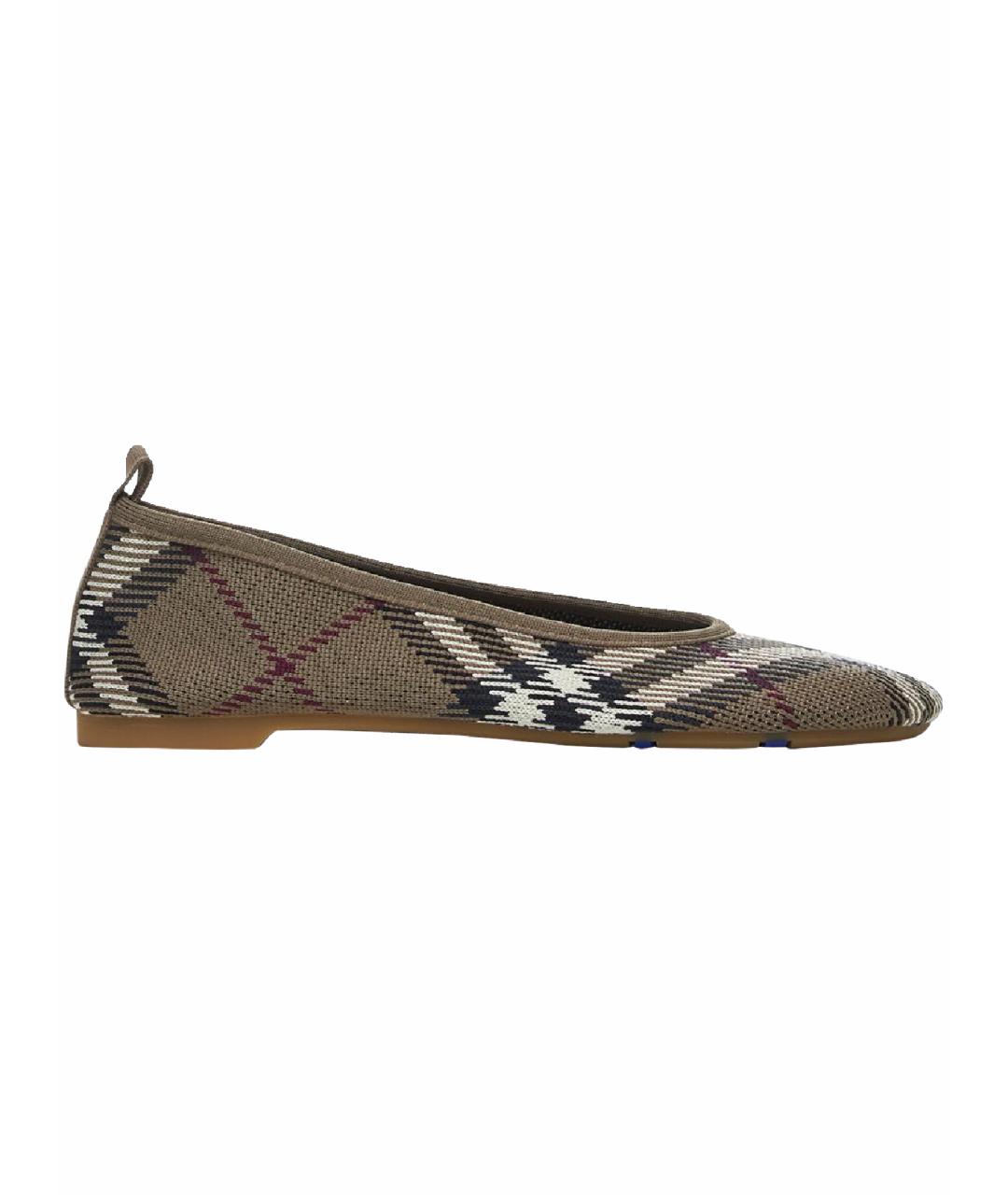 BURBERRY Коричневые балетки, фото 1