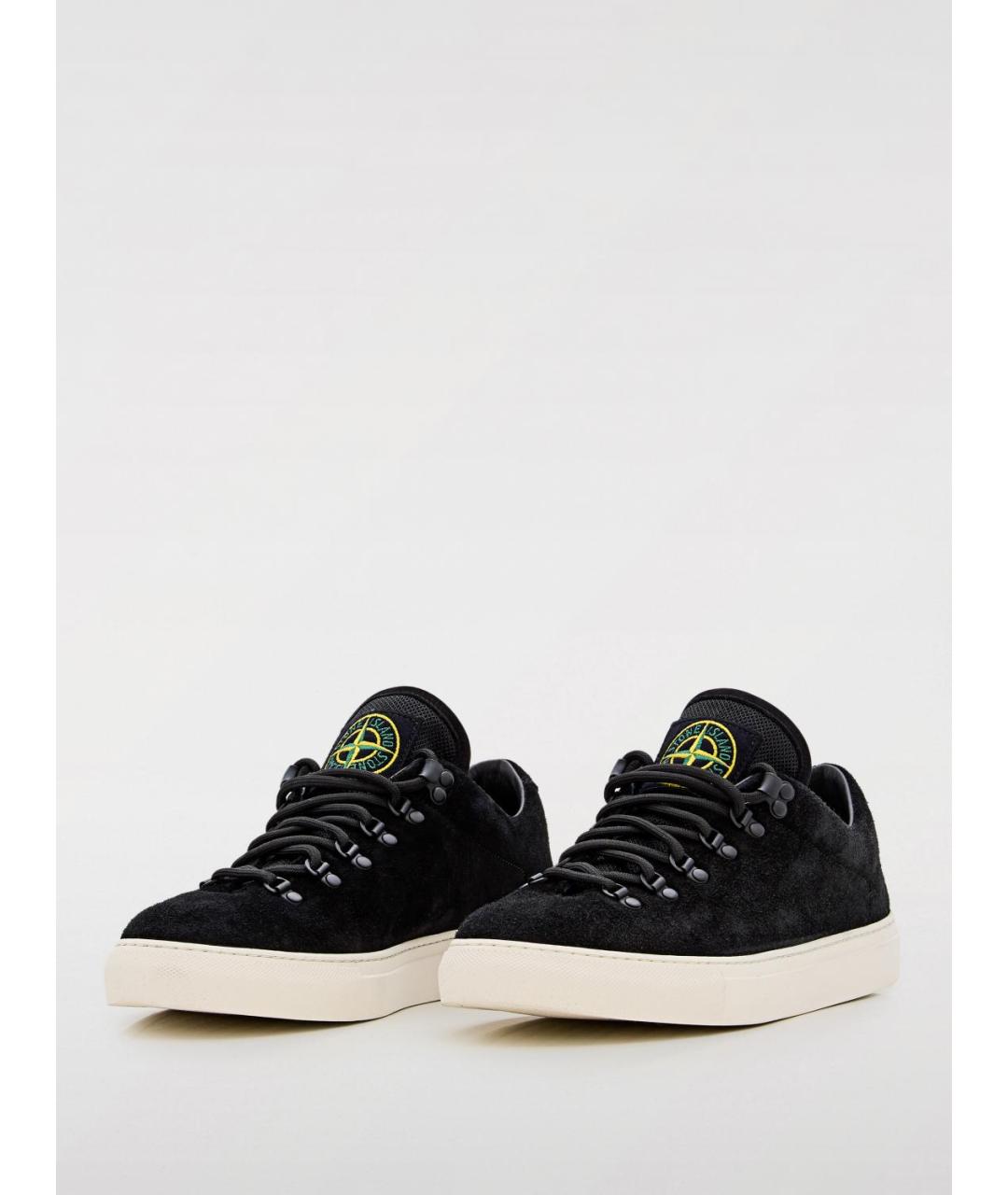 STONE ISLAND Черные низкие кроссовки / кеды, фото 2