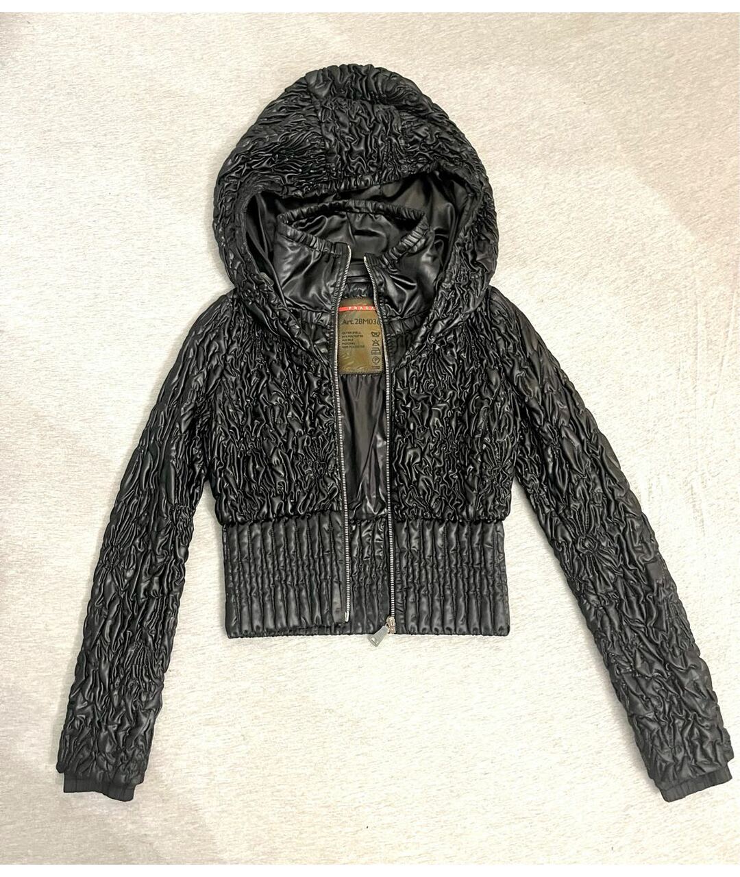 PRADA Черная полиэстеровая куртка, фото 8