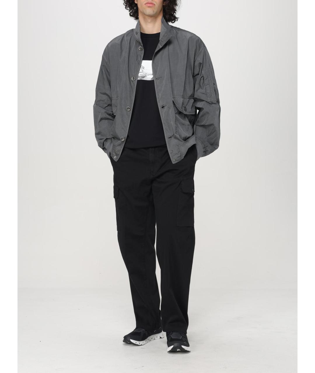 CP COMPANY Черная хлопковая футболка, фото 3