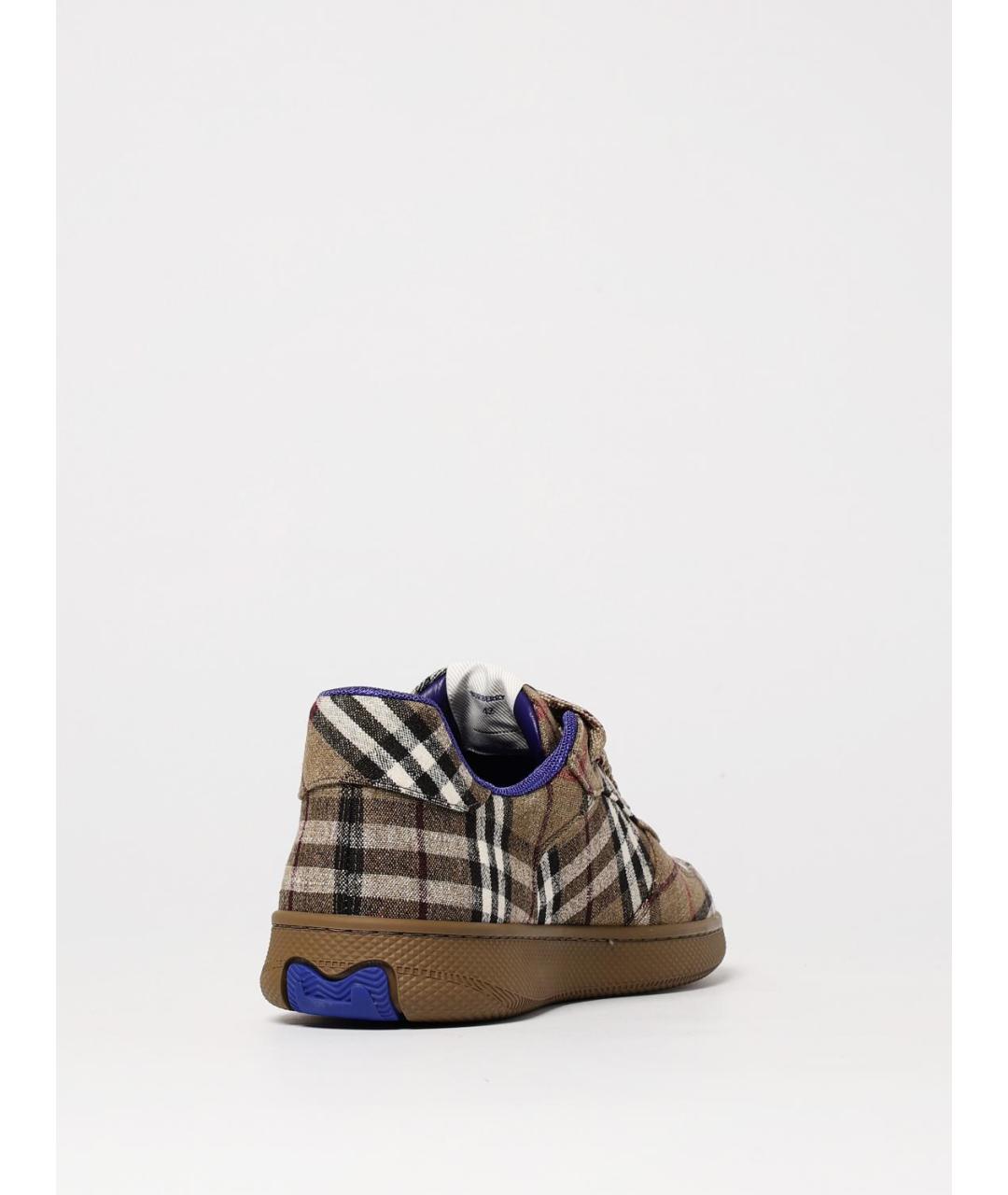 BURBERRY Коричневые низкие кроссовки / кеды, фото 3