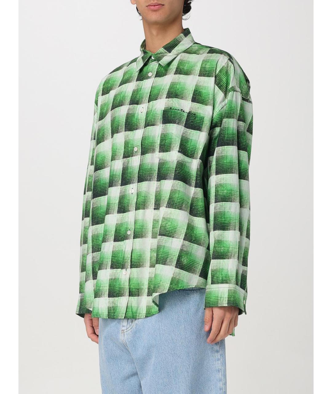 ACNE STUDIOS Зеленая кэжуал рубашка, фото 5
