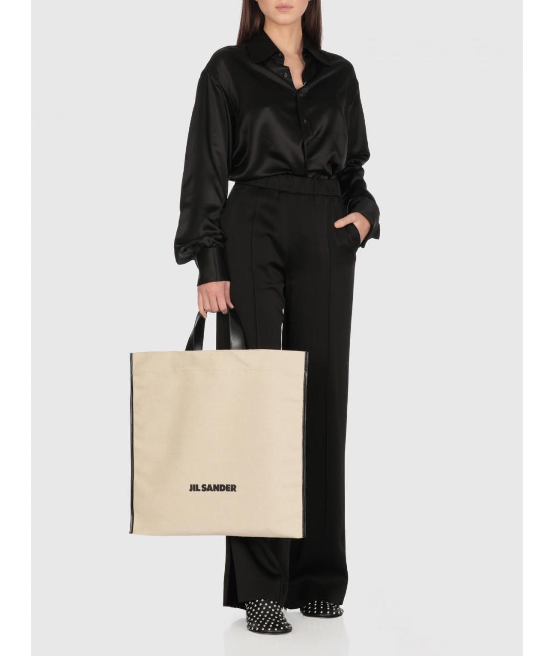 JIL SANDER Бежевая сумка тоут, фото 2