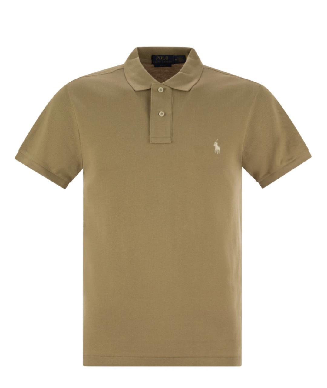 POLO RALPH LAUREN Бежевое поло с коротким рукавом, фото 1