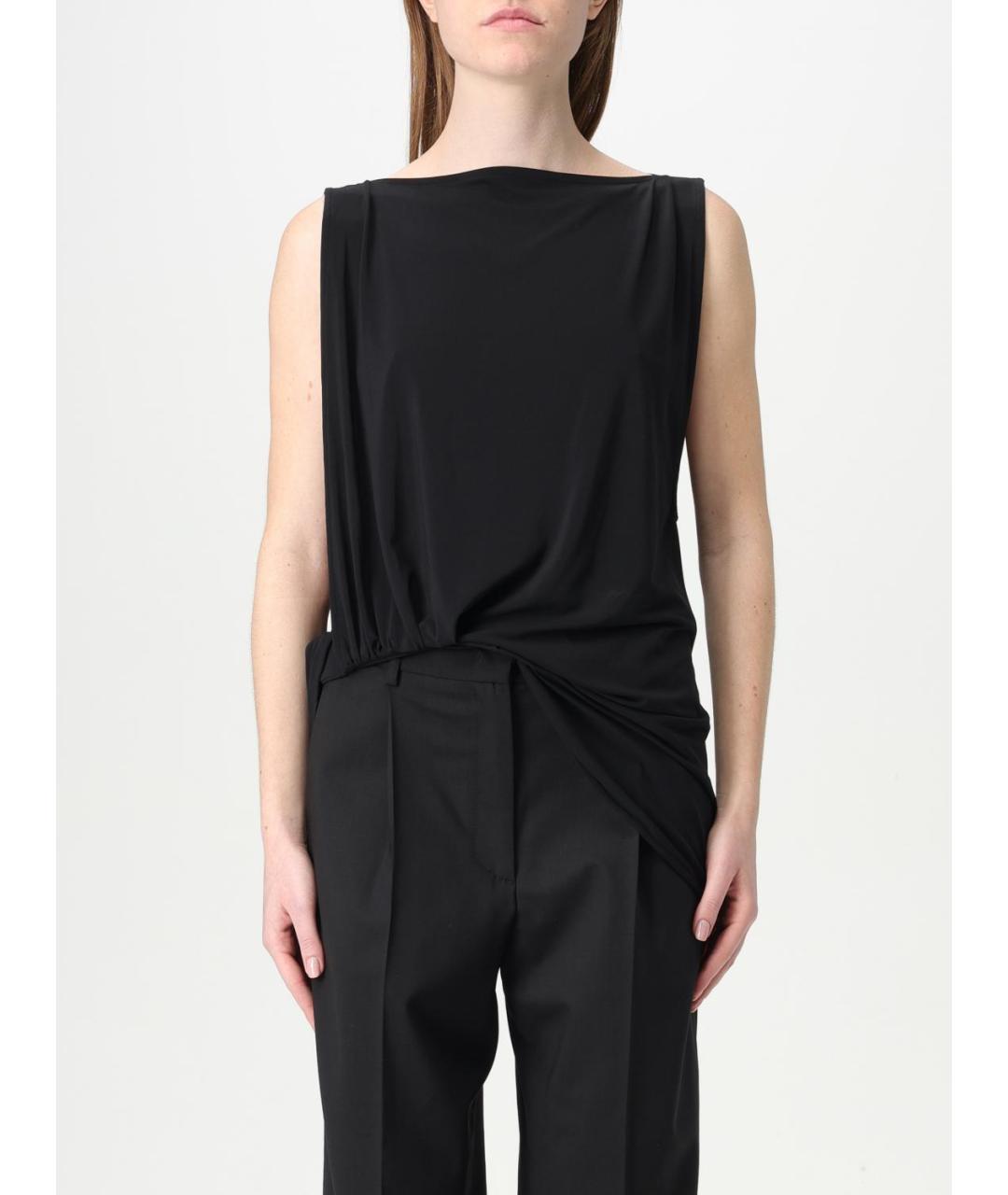 JACQUEMUS Черная вискозная майка, фото 2