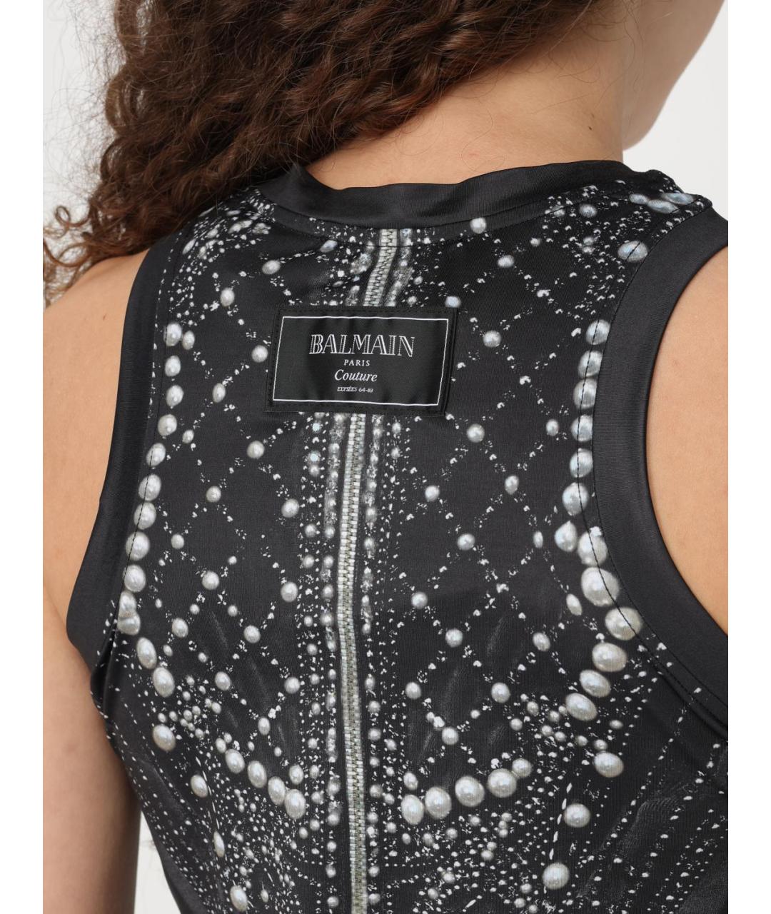 BALMAIN Серая синтетическая майка, фото 5
