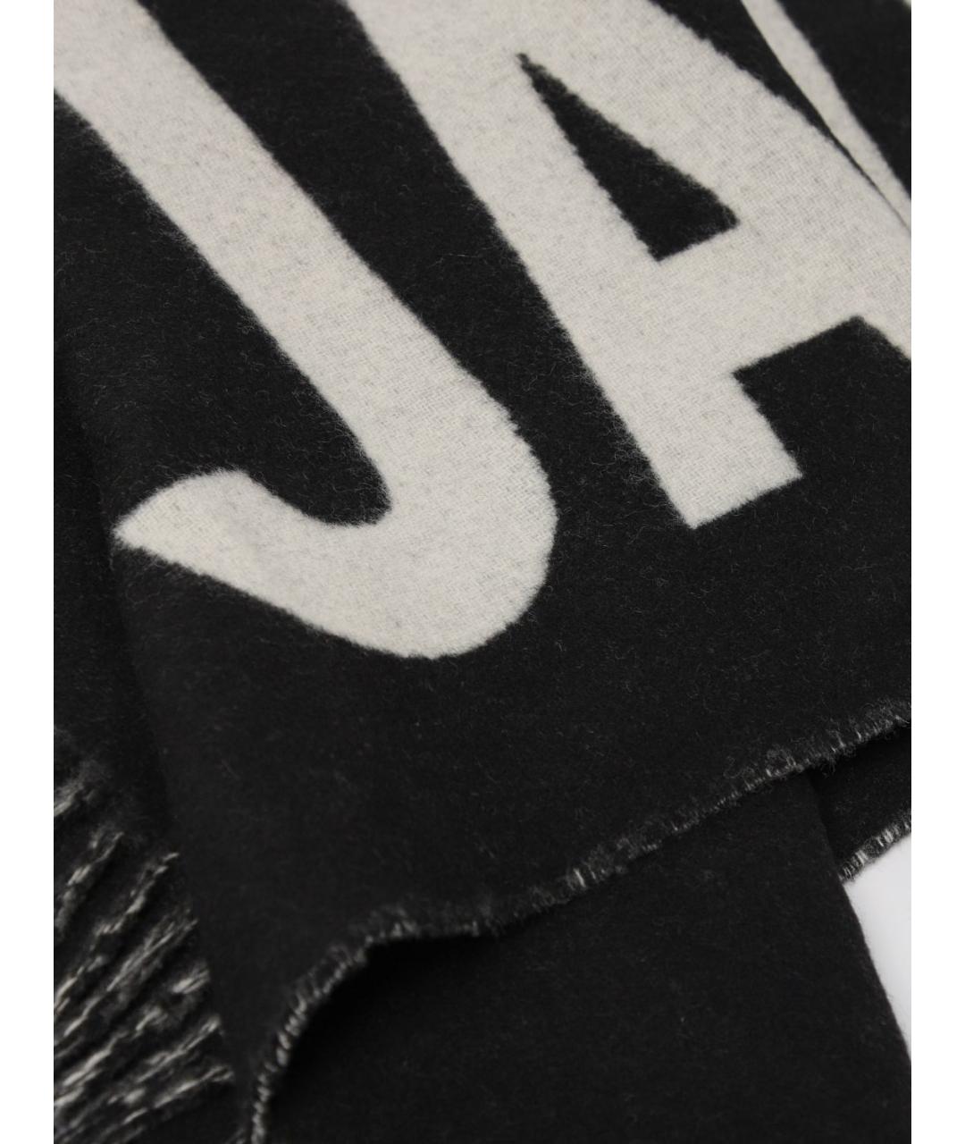 JACQUEMUS Черный шерстяной шарф, фото 3